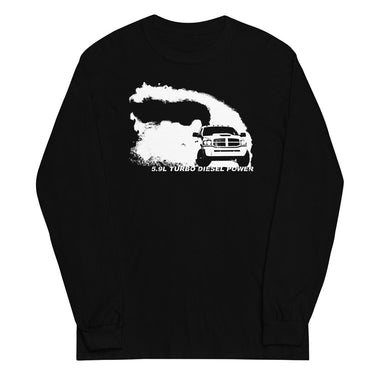 5.9 3rd Gen cummins Rolling Coal burnout long sleeve shirt in black